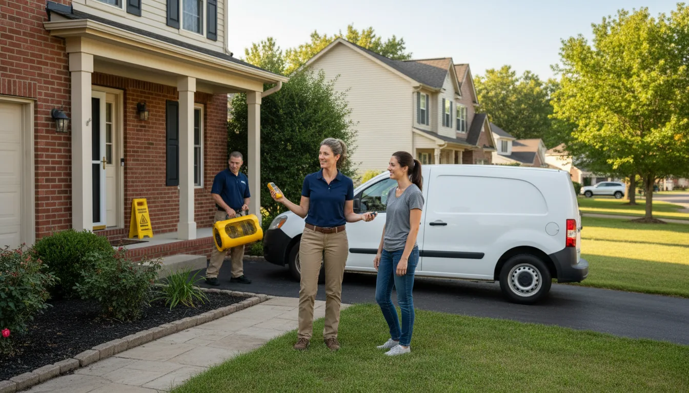 Residential water damage restoration in Vossburg, MS